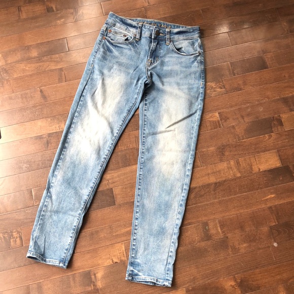 American Eagle Outfitters Light Wash Next Level Flex Skinny Jegging Jeans Sz 26 - Picture 3 of 14